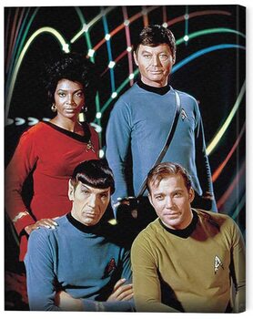 Canvas Print Star Trek - Kirk, Spock, Uhura & Bones