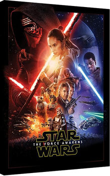 Canvas Print Star Wars Episode VII: The Force Awakens - Rey Tri