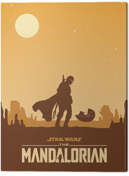 Canvas Print Star Wars: The Mandalorian - Meeting