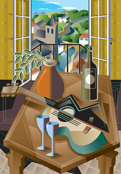 Canvas Print Still life and landscape