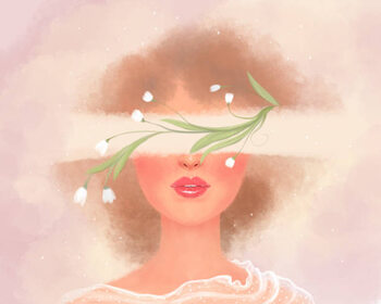 Canvas Print stylish delicate cute light art illustration