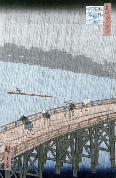 Canvas Print Sudden Shower over Shin-Ohashi Bridge and Atake (Ohashi Atake no Yudachi),