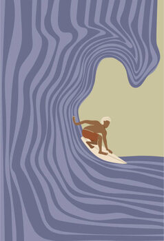 Canvas Print Surfer in the tube wave (barrel )