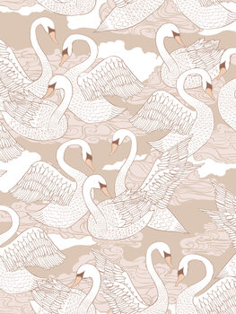 Canvas Print Swans - Cotton