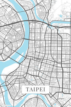 Canvas Print Taipei white