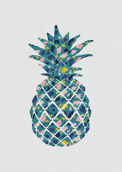 Canvas Print Teal Pineapple