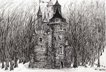 Canvas Print The Castle in the forest of Findhorn, 2006,