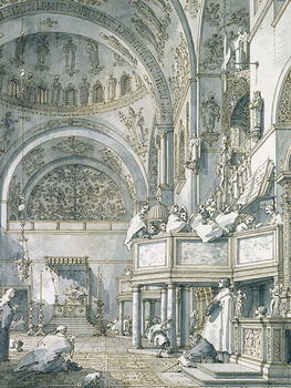 Canvas Print The Choir Singing in St. Mark's Basilica, Venice