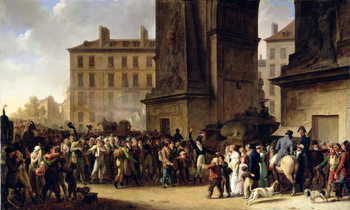 Canvas Print The Conscripts of 1807 Marching Past the Gate of Saint-Denis