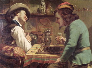 Canvas Print The Game of Draughts, 1844