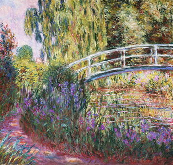Canvas Print The Japanese Bridge, Pond with Water Lilies, 1900