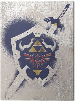 Canvas Print The Legend of Zelda - Hylian Shield Stencil