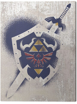 Canvas Print The Legend Of Zelda - Hylian Shield Stencil