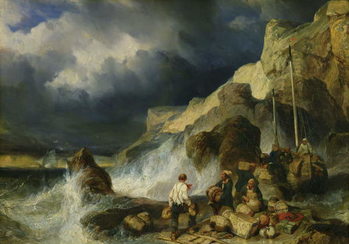 Canvas Print The Onslaught of the Smugglers, c.1837