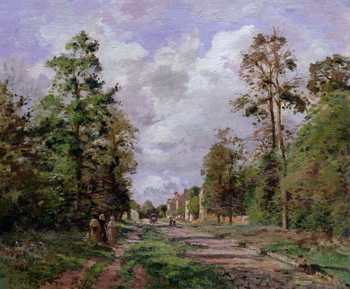 Canvas Print The road to Louveciennes at the edge of the wood