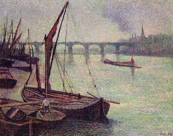 Canvas Print The Thames at Vauxhall Bridge, 1893