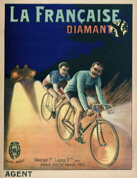 Canvas Print Tour de France Cycling Poster from 1911