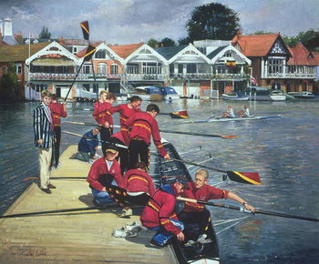 Canvas Print Towards the Boathouses, Henley, 1997