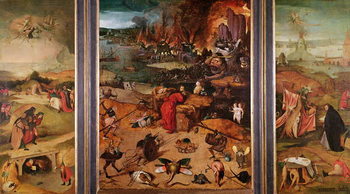 Canvas Print Triptych of the Temptation of St. Anthony