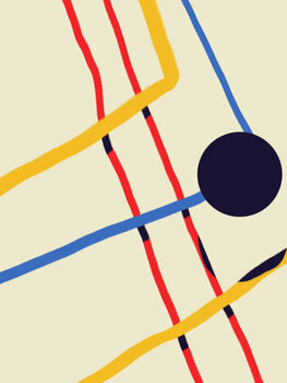 Canvas Print Vertical poster Balanced 3d line forms