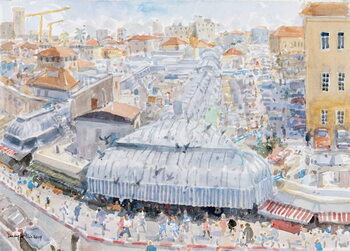 Canvas Print View from the Balcony, Mahane Yehuda, Jerusalem, 2019