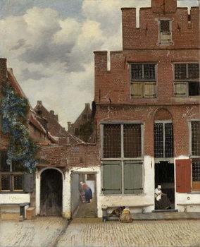 Canvas Print View of Houses in Delft, known as 'The Little Street'