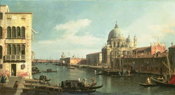 Canvas Print View of the Grand Canal: Santa Maria della Salute and the Dogana