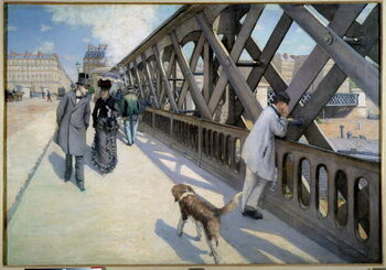 Canvas Print View of the Pont de l'Europe in Paris in 1876
