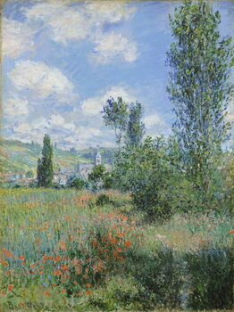 Canvas Print View of Vetheuil, 1880