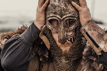 Canvas Print Viking helmet and equipment