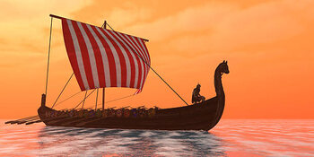 Canvas Print Viking Longship Ventures