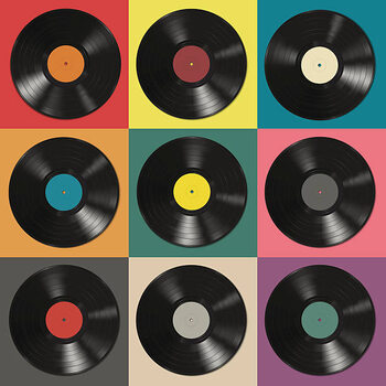 Canvas Print Vinyl records