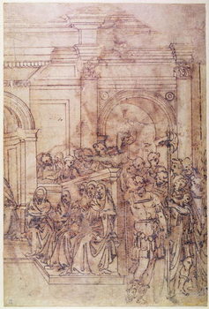 Canvas Print W.29 Sketch of a crowd for a classical scene