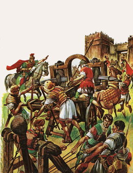 Canvas Print When the Britons Fought against the Roman Armies