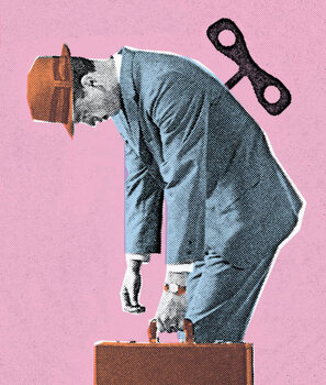 Canvas Print Wind-up man