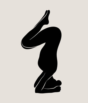 Canvas Print Woman doing Yoga, Pilates. Slim girl doing yoga.