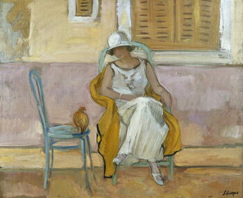 Canvas Print Woman in a White Dress; La Femme en Robe Blanche, c.1923