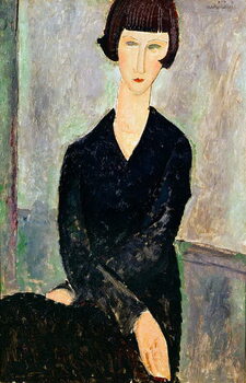 Canvas Print Woman in Black Dress