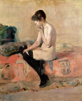 Canvas Print Woman Seated on a Divan