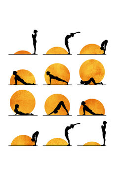 Canvas Print Yoga Sun