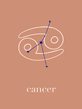 Canvas Print Zodiac - Cancer - Terracotta