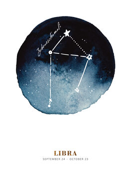 Canvas Print Zodiac - Libra