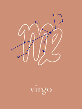 Canvas Print Zodiac - Virgo - Terracotta