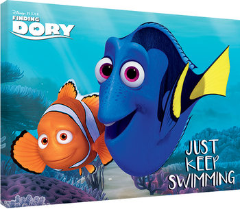 Finding Dory - Just Keep Swimming Canvas Print