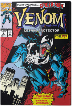 Venom - Lethal Protector Comic Cover Canvas Print