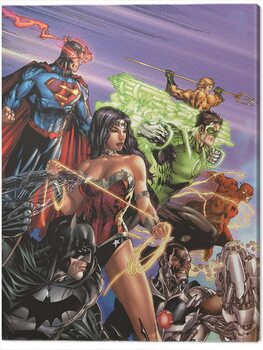 Canvas-taulu DC Justice League - Ready For Action