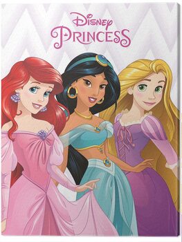 Canvas-taulu Disney Princess - Ariel, Jasmine and Rapunzel