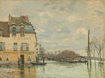 Canvas-taulu Flood at Port-Marly, 1872