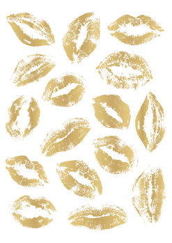 Canvas-taulu Golden Kisses