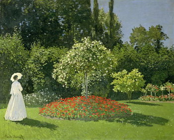 Canvas-taulu Jeanne Marie Lecadre in the Garden, 1866